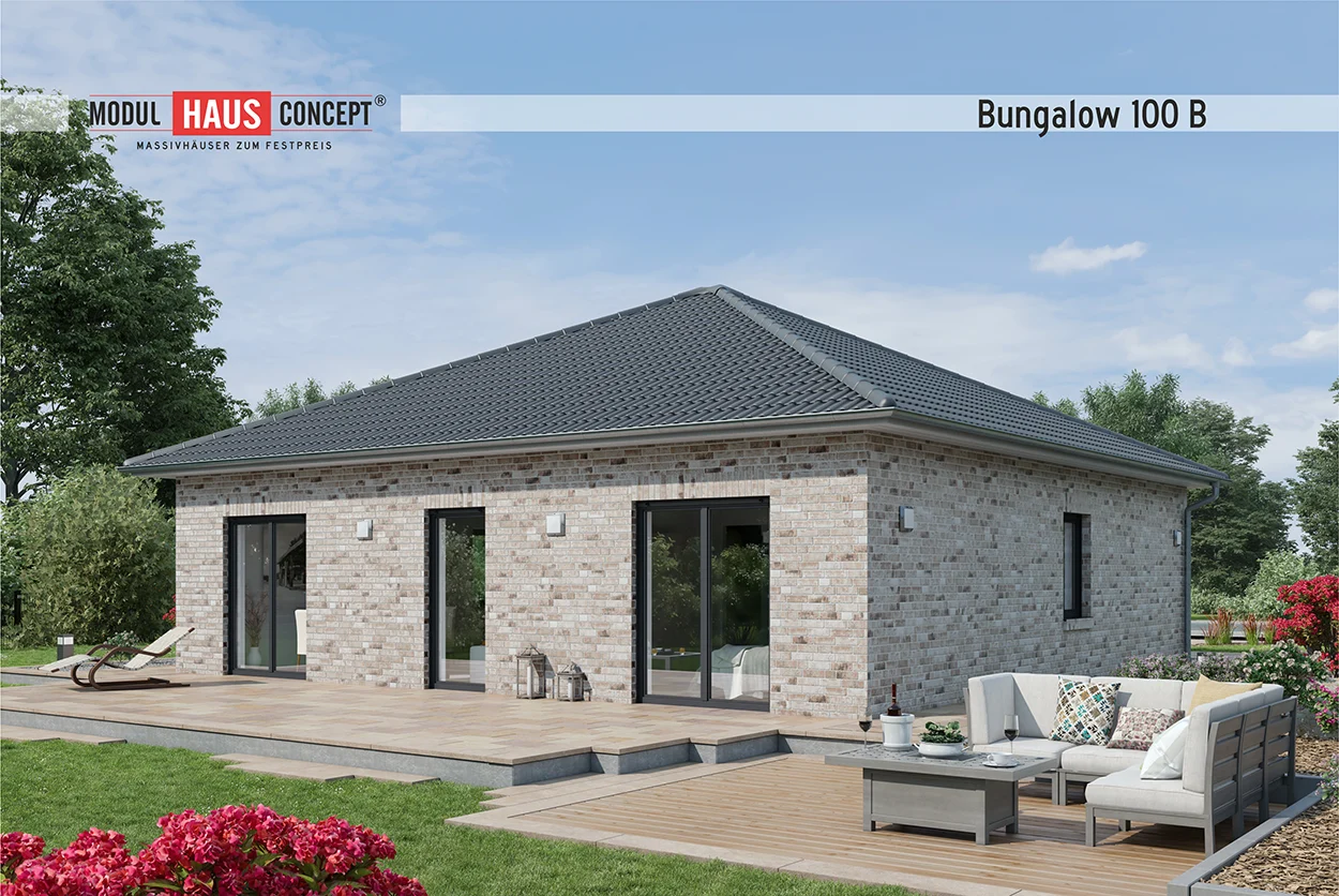 Modul Hausconcept GmbH - Bungalow 100 Variante B Klinker