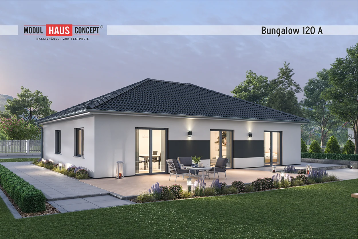 Modul Hausconcept GmbH - Bungalow 120 A Garten