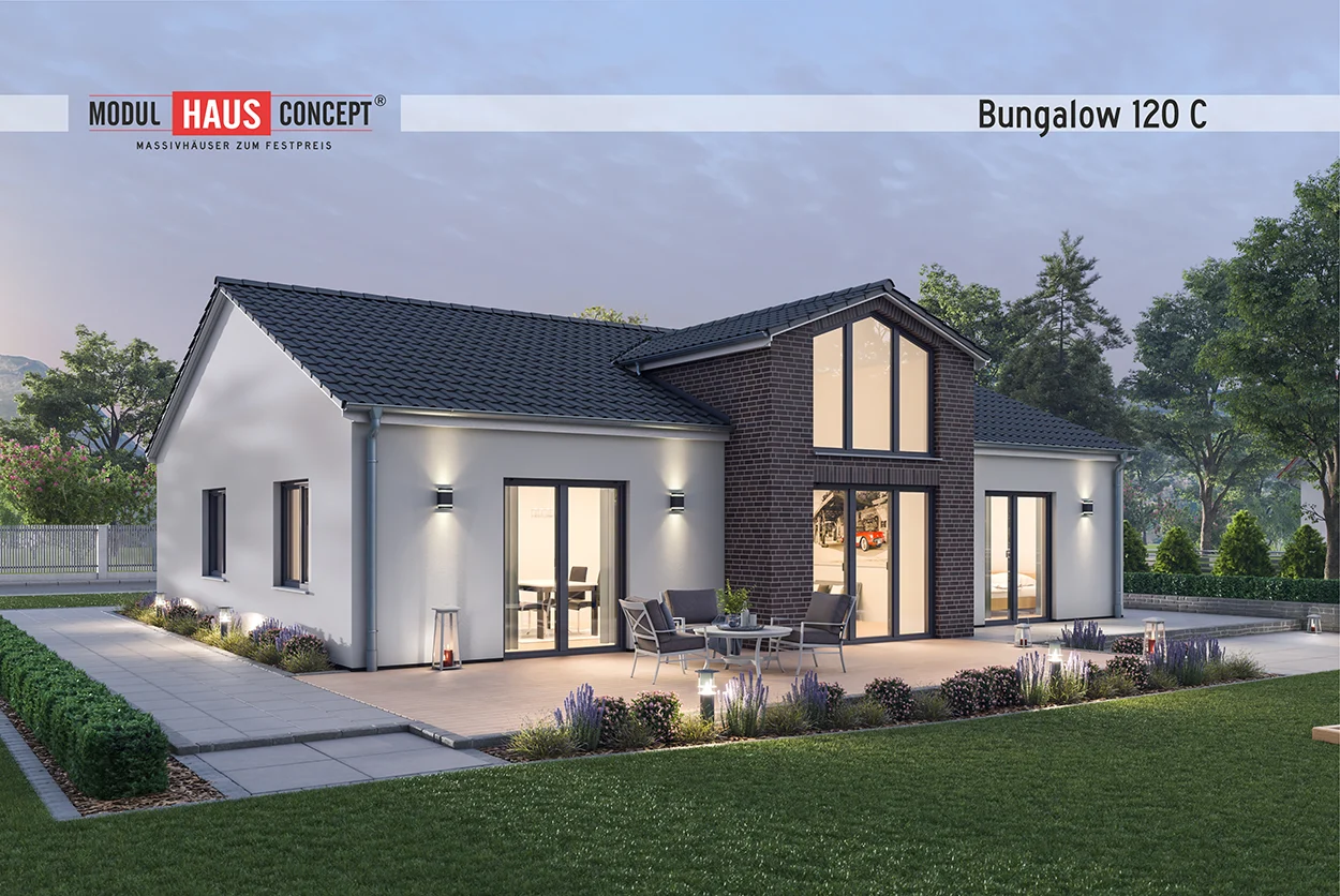 Modul Hausconcept GmbH - Bungalow 120 C Garten