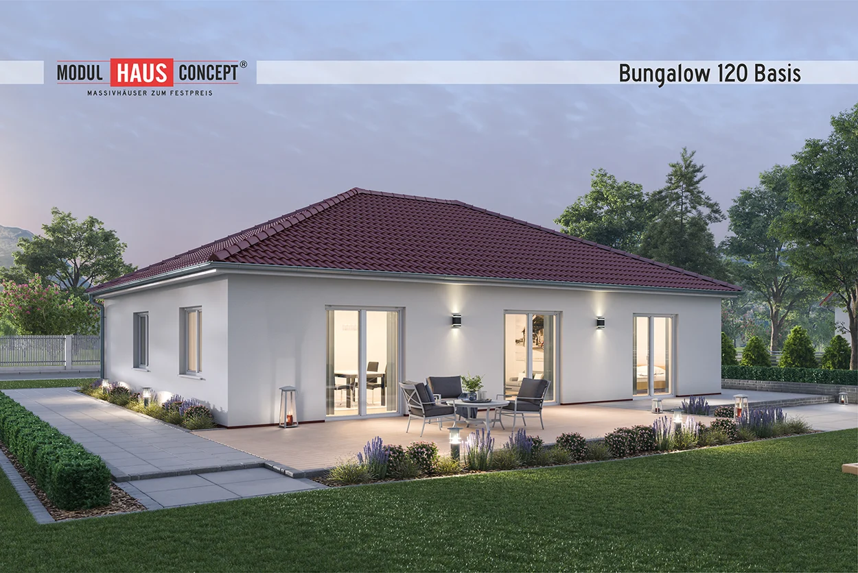 Modul Hausconcept GmbH - Bungalow 120 HW Garten
