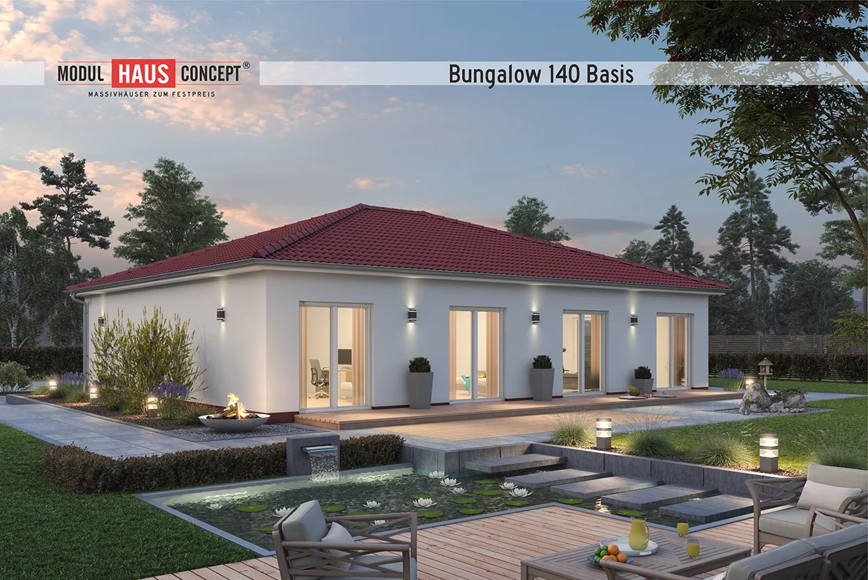 Modul Hausconcept GmbH - Bungalow 140 Basis Garten