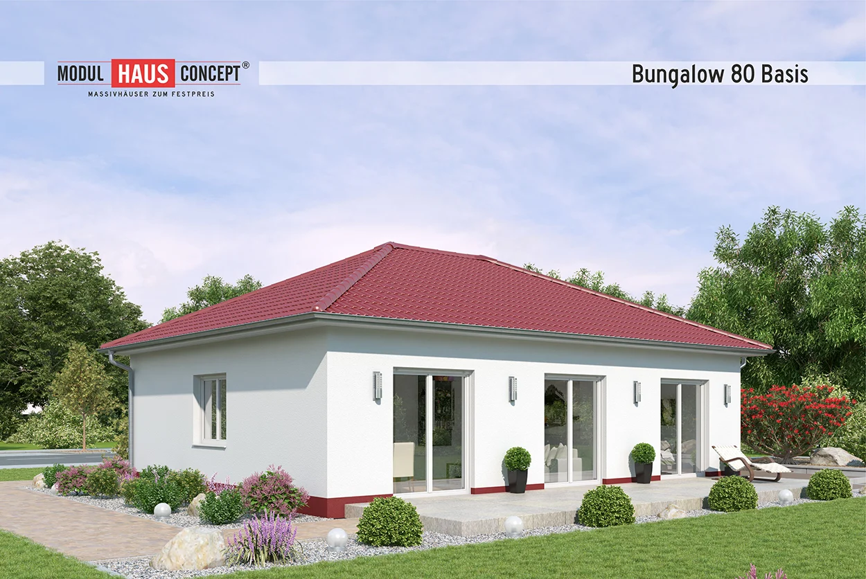 Modul Hausconcept GmbH - Bungalow 80 Basis Garten