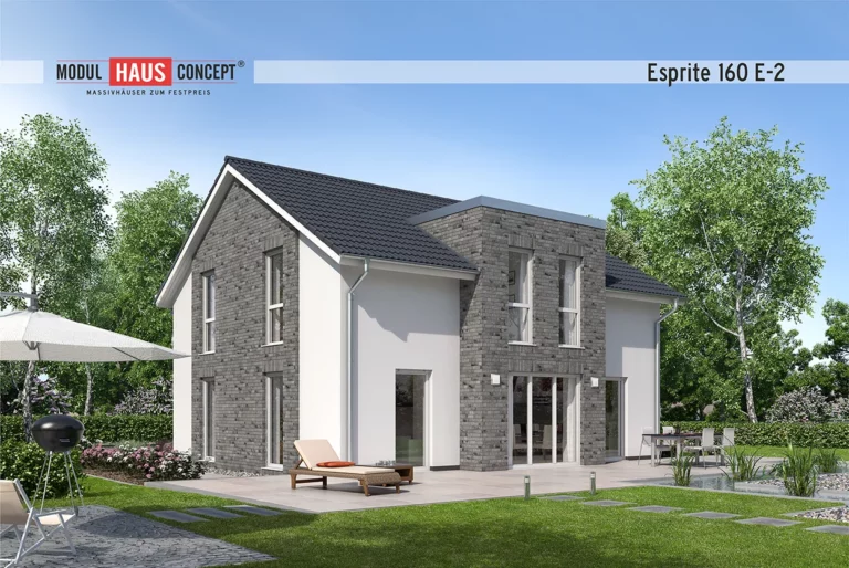 Modul Hausconcept GmbH - Esprite 160 E_2_Klinker_Fenster weiß