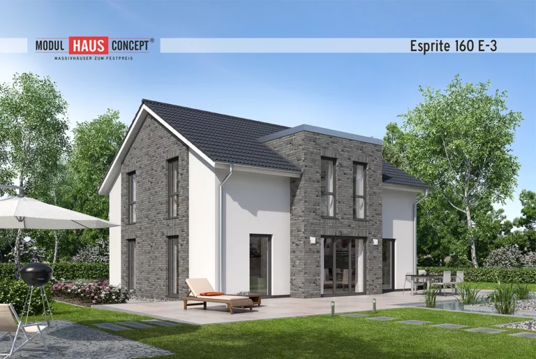 Modul Hausconcept GmbH - Esprite 160 E_3_ Klinker_Fenster anthrazit