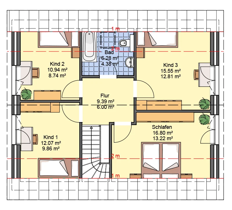 Einfamilienhaus Esprite 145 B, Grundriss OG